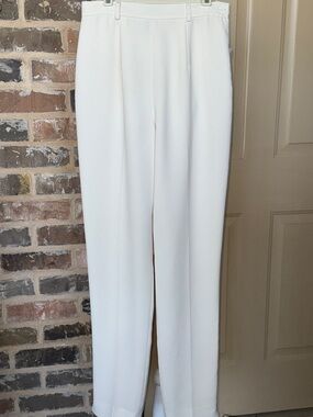 Votre Nom Classic High-Rise Creamy White Dress Pants US-6 FR-38
